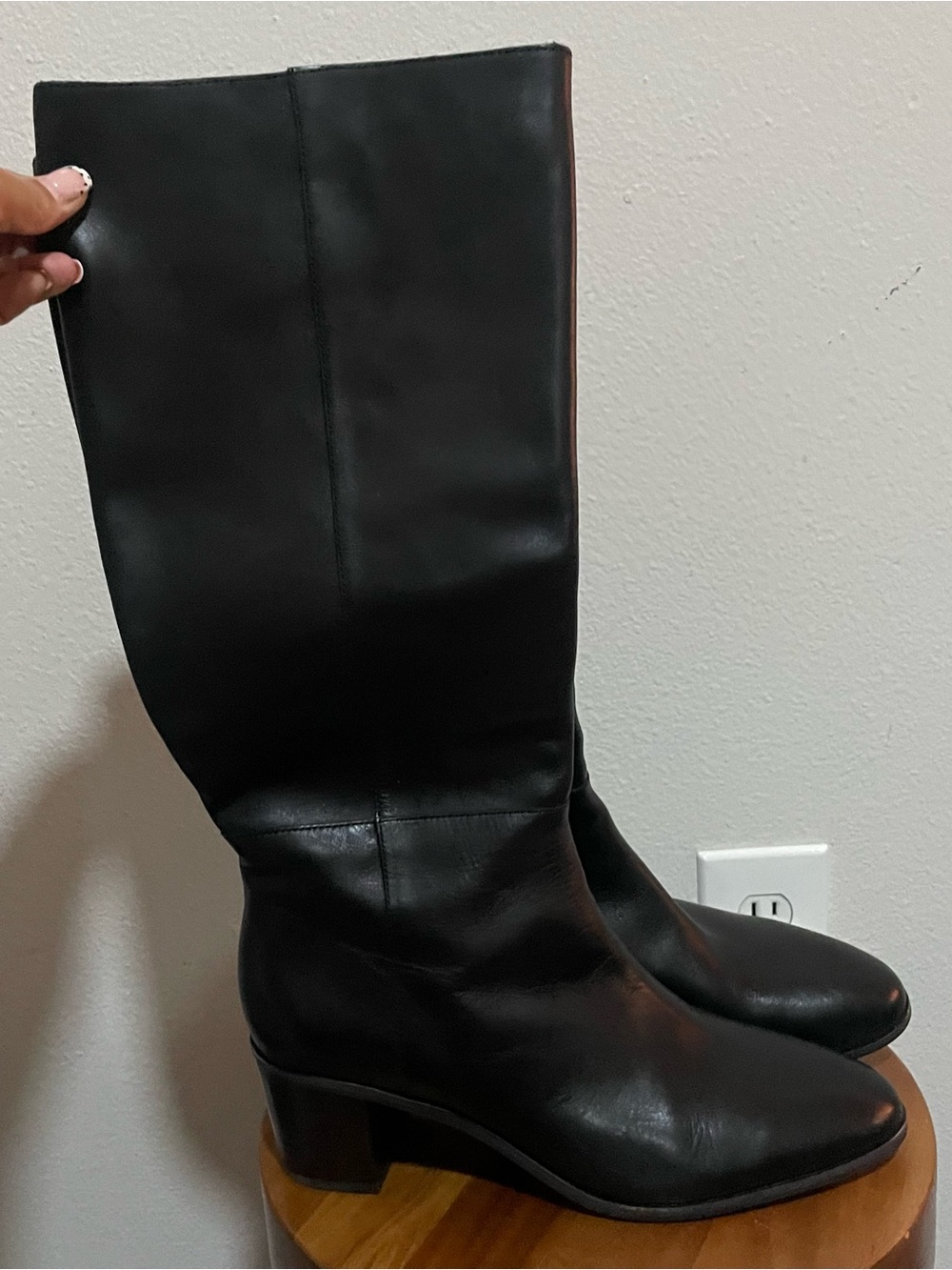 Madewell The Carlotta Black Tall Boots, Size 10 - Picture 3 of 7